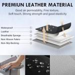 Coverado Car Seat Covers Full Set, Black Seat Covers for Car with Lumbar Support, Nappa Leather Seat Covers Waterproof Car Seat Protectors Universal Fit for Most Cars SUV Trucks