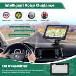 GPS Navigator for Car Truck RV, 7-Inch Car GPS with 2026 Maps Free Lifetime Updates, Voice Guidance, Speed Camera Alerts, Custom Truck Routing, Turn-by-Turn Voice Guidance (Blue)