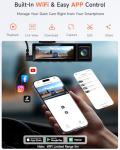 4K 3 Channel Dash Cam Front and Rear,4K+2.5K+1080P Dash Camera for Cars Inside,3.2" Screen Dash Camera for Cars, WiFi APP Control,4 IR Night Vision, G-Sensor, 24H Parking Mode, 64GB SD Card Included