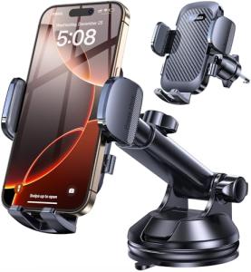 Phone Holders for Your Car【Upgraded Strongest Suction】Car Phone Holder Mount Dash【360° Adjustable】Suction Cup phone Mount for Truck Stand Cell PHone Holder for Car mount Fit All iPhone Car Accessories