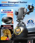 Phone Holders for Your Car【Upgraded Strongest Suction】Car Phone Holder Mount Dash【360° Adjustable】Suction Cup phone Mount for Truck Stand Cell PHone Holder for Car mount Fit All iPhone Car Accessories