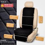 IVICY Black Linen Non-Slip Car Seat Cover