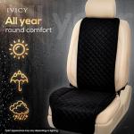 IVICY Black Linen Non-Slip Car Seat Cover
