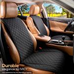 IVICY Black Linen Non-Slip Car Seat Cover