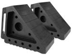 MAXXHAUL 70472 Solid Rubber Heavy Duty Black Wheel Chock 2-Pack, 8" x 4" x 6"