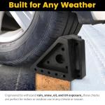 MAXXHAUL 70472 Solid Rubber Heavy Duty Black Wheel Chock 2-Pack, 8" x 4" x 6"