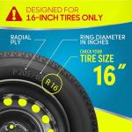 16-Inch Premium Snap-On Wheel Rim Hubcaps