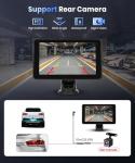 Podofo Wireless Carplay Screen for Car,7inch 1080P HD IPS Touch Screen Portable Car Radio Audio Receivers, Wireless Android Auto Screen 2 Mount/2 Bluetooth/MirrorLink/GPS/Voice Control/AUX/FM Transmit