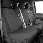 Rough Country Neoprene Front & Rear Seat Covers for Ford F-150, Lightning, F-250 & F-350 (2015-2026) Crew Cab w/Front Bench Seat & Rear 60/40 Split