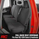 Rough Country Neoprene Front & Rear Seat Covers for Ford F-150, Lightning, F-250 & F-350 (2015-2026) Crew Cab w/Front Bench Seat & Rear 60/40 Split