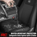 Rough Country Neoprene Front & Rear Seat Covers for Ford F-150, Lightning, F-250 & F-350 (2015-2026) Crew Cab w/Front Bench Seat & Rear 60/40 Split