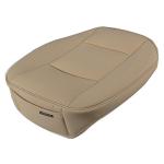 EDEALYN Luxury PU Leather Car Seat Cover Protector Front Car Seat Cover Seat Bottom Cover Single Seat Cover-Compatible with 90% Vehicles (Width 20.8× Deep21 × Thick 0.2 inch) (Beige)