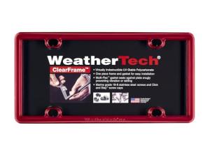 WeatherTech ClearCover License Plate Cover and Frame, Chrome/Black