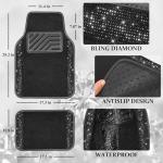 Sparkling Bling Diamond Car Floor Mats - 4pcs