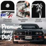 Chrome Palm Tree License Plate Frame for Women, Cute Hawaiian Beach License Plate Frames with Palm Trees