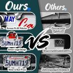 Chrome Palm Tree License Plate Frame for Women, Cute Hawaiian Beach License Plate Frames with Palm Trees