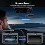 AZDOME Dual Dash Cam Front and Rear with 64GB Card
