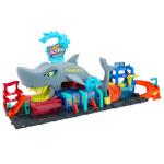 Hot Wheels City Ultra Shark Car Wash Track Set