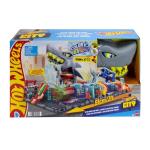 Hot Wheels City Ultra Shark Car Wash Track Set