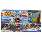 Hot Wheels City Ultra Shark Car Wash Track Set