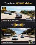 GKU 4K Dual Dash Cam with WiFi and Night Vision