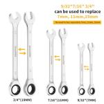 22-Piece Ratcheting Wrench Set with Organizer