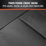 BDK Croc Skin Black Faux Leather Seat Covers
