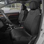 BDK Black Car Seat Covers Full Set - Universal Fit Matching Set Seat Covers for Trucks & Car Seat Protector for SUV - Front Seats, Rear Back Bench, & Headrest Seat Covers for Cars Interior Covers