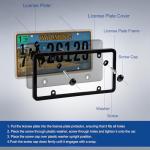 License Plate Holder & Frames, 2 Pack License Plate Protector, ABS Car Front/Rear License Plate Frame with Screws Caps, Fit Any Standard US Plates（Grey）