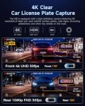 4K Dual Dash Cam with 5G WiFi & GPS