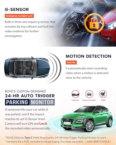 ROVE R2-4K WiFi GPS Dash Cam with Night Vision