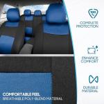 BDK Blue Car Seat Covers & Floor Mats Set