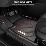 YITAMOTOR Floor Mats Fit for 2015-2025 2026 Ford Edge, All-Weather TPE Includes 1st, 2nd Row, and Trunk Mats, Black
