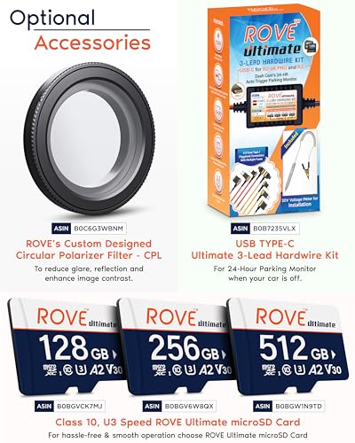 ROVE R2-4K WiFi GPS Dash Cam with Night Vision