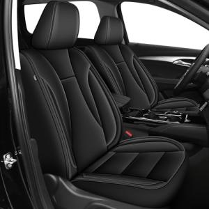 TTX LIGHTING Seat Covers for Buick Envision 2021-2026 Full Set 5 Seats Premium Waterproof Faux Leather Airbag Compatible Custom Fit Buick Envision Seat Covers Black