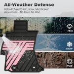 TTX LIGHTING Floor Mats Compatible with Subaru Crosstrek 2016-2017/Impreza 2012-2016/WRX 2015-2021, Custom Fit All Weather 1st & 2nd Row Floor Liners, Black & Pink