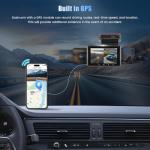Dash Cam 4K Front and 1080P Rear Full HD Dash Camera for Cars with ADAS & Blind Spot Detection, Built-in GPS & WiFi, 3" IPS Screen, G-Sensor, Loop Recording, Free 64GB Card Included, Support 128GB Max