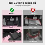 TTX LIGHTING Floor Mats Compatible with Subaru Crosstrek 2016-2017/Impreza 2012-2016/WRX 2015-2021, Custom Fit All Weather 1st & 2nd Row Floor Liners, Black & Pink