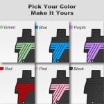 TTX LIGHTING Floor Mats Compatible with Subaru Crosstrek 2016-2017/Impreza 2012-2016/WRX 2015-2021, Custom Fit All Weather 1st & 2nd Row Floor Liners, Black & Pink