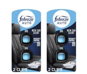 Feb-reze AUTO Car Air Freshener, Odor-Fighting Car Vent Clip, New Car - 2 Count - (2 pack)