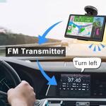 GPS Navigator for Car, 7" GPS Navigation System for Truck Commercial Drivers 2026 with US/CA/MX Offline Map, Lifetime Free Update, GPS for 7 Vehicles with Voice Drive Guidance, POI/Zip Search, FM
