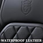 Coverado Car Seat Covers, Front Seat Cover, 2 Pack Waterproof Seat Covers for Cars, Luxury Faux Leather Car Seat Cushions, Car Seats Protectors, Black Car Seat Covers Universal Fit for Most Vehicles