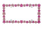 Creathome 3D Shining Daisy Wrenth License Plate Frame from Pure Zinc Alloy Metal Perfect Plate Holder, Chrome with Pink Glitter