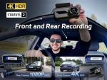 Pelsee P1 Pro 4K Dash Cam Front and Rear, STARVIS 2 Sensor, 64GB Card, Dual Dash Camera for Cars with Full-Color Night Vision, HDR WDR, ADAS, GPS, WiFi & Voice Control, 24H Parking Mode, 3.39" Screen