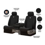 Covercraft Carhartt Super Dux SeatSaver Custom Seat Covers for 2019-2026 Chevrolet Silverado/GMC Sierra 1500, 2020-2026 2500/3500-1st Row 40/20/40 Bench Seat, Super Dux Black