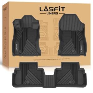 LASFIT Floor Mats Fit for Subaru Forester 2019-2024, All Weather TPE Custom Fit Easy Clean Durable No-Curling Floor Liners for Subaru Forester 2024 2023 2022 2021-2019 1st & 2nd Row Car Mats