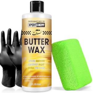 Butter Wet Wax for Car, Polishes and Protects, High Gloss Shine Wax for Cars, Trucks, SUVs, RVs, Long-lasting Shine,16oz