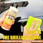 Butter Wet Wax for Car, Polishes and Protects, High Gloss Shine Wax for Cars, Trucks, SUVs, RVs, Long-lasting Shine,16oz