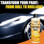 Butter Wet Wax for Car, Polishes and Protects, High Gloss Shine Wax for Cars, Trucks, SUVs, RVs, Long-lasting Shine,16oz