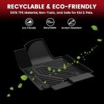 LASFIT Floor Mats & Cargo Liner with Backrest Mat for Chevy Traverse 2024-2026 (Only 7 Seats) & GMC Acadia 2024-2026 (Only 7 Seats) & Buick Enclave 2025-2026, All Weather TPE Custom Fit Floor Liners